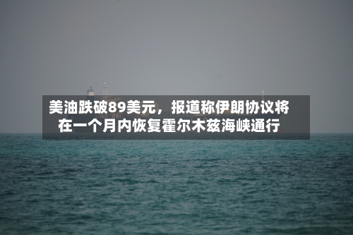 美油跌破89美元，报道称伊朗协议将在一个月内恢复霍尔木兹海峡通行-第3张图片