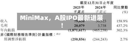 MiniMax，A股IPO最新进展！