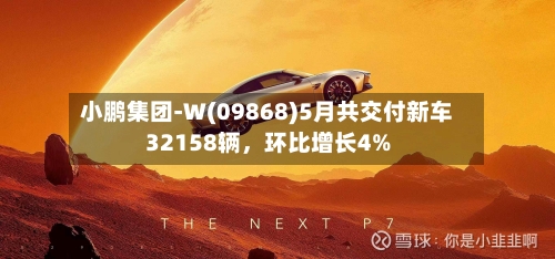小鹏集团-W(09868)5月共交付新车32158辆，环比增长4%-第2张图片