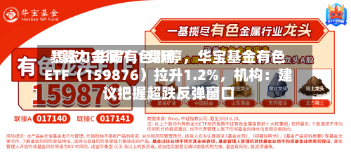 “算力金属”，费用暴涨！华锡有色涨停，华宝基金有色ETF（159876）拉升1.2%	，机构：建议把握超跌反弹窗口-第2张图片