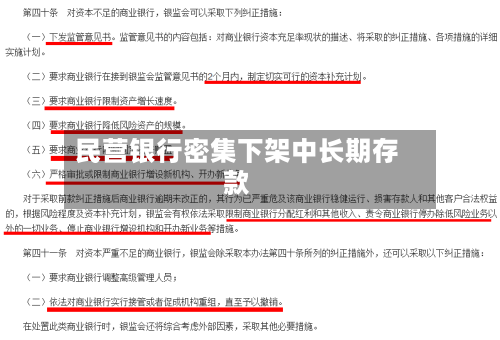民营银行密集下架中长期存款