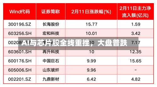 AI与芯片股全线重挫	，大盘普跌-第3张图片