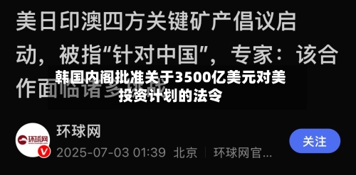韩国内阁批准关于3500亿美元对美投资计划的法令-第2张图片