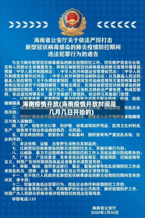 海南疫情开放(海南疫情开放时间是几月几日开始的)-第3张图片