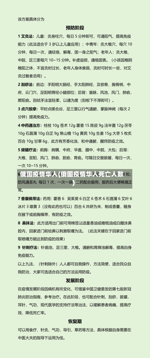 俄国疫情华人(俄国疫情华人死亡人数)-第3张图片