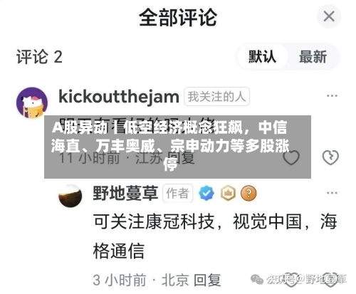 A股异动丨低空经济概念狂飙，中信海直	、万丰奥威、宗申动力等多股涨停-第2张图片