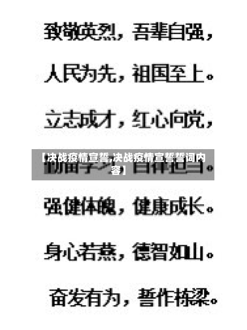 【决战疫情宣誓,决战疫情宣誓誓词内容】-第2张图片