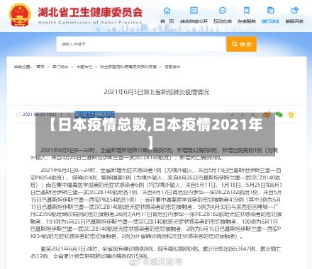【日本疫情总数,日本疫情2021年】