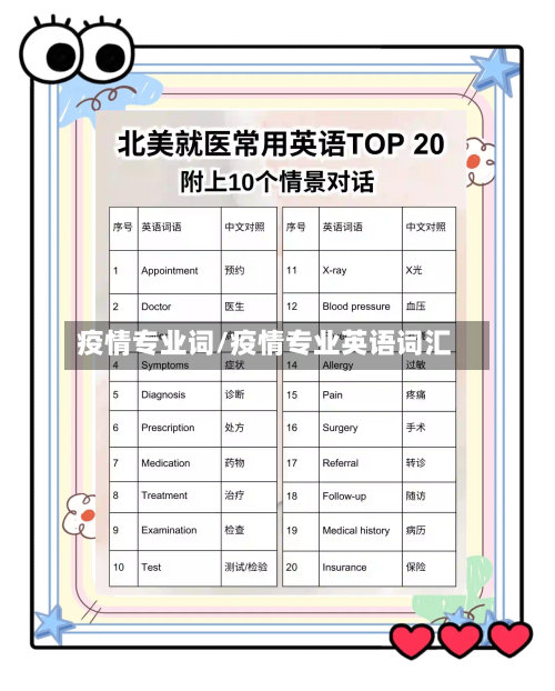 疫情专业词/疫情专业英语词汇-第3张图片