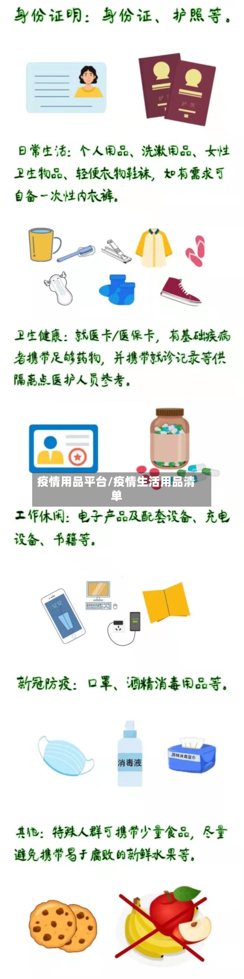 疫情用品平台/疫情生活用品清单
