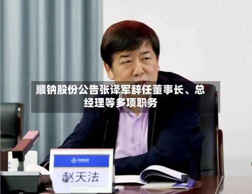 顺钠股份公告张译军辞任董事长、总经理等多项职务