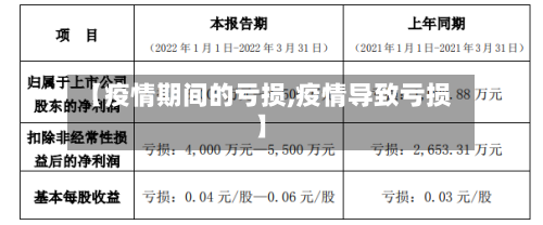 【疫情期间的亏损,疫情导致亏损】