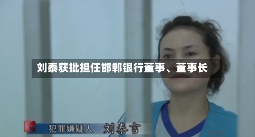 刘泰获批担任邯郸银行董事、董事长-第2张图片