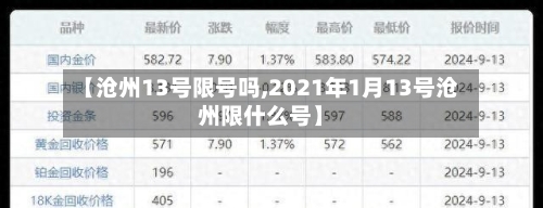 【沧州13号限号吗,2021年1月13号沧州限什么号】-第3张图片