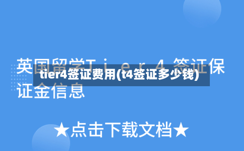 tier4签证费用(t4签证多少钱)-第2张图片
