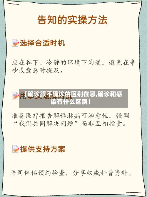 【确诊跟不确诊的区别在哪,确诊和感染有什么区别】