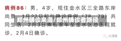 郑州确诊来源/郑州确诊者路径