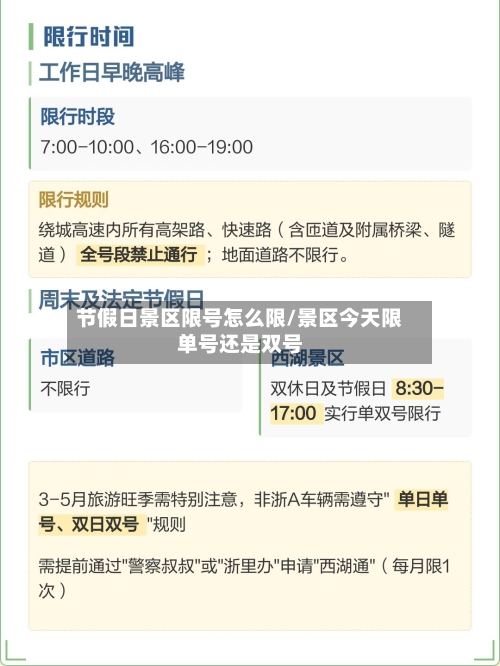节假日景区限号怎么限/景区今天限单号还是双号-第3张图片
