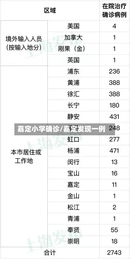 嘉定小学确诊/嘉定发现一例