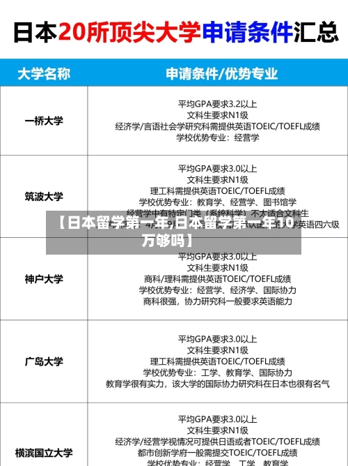 【日本留学第一年,日本留学第一年10万够吗】-第2张图片